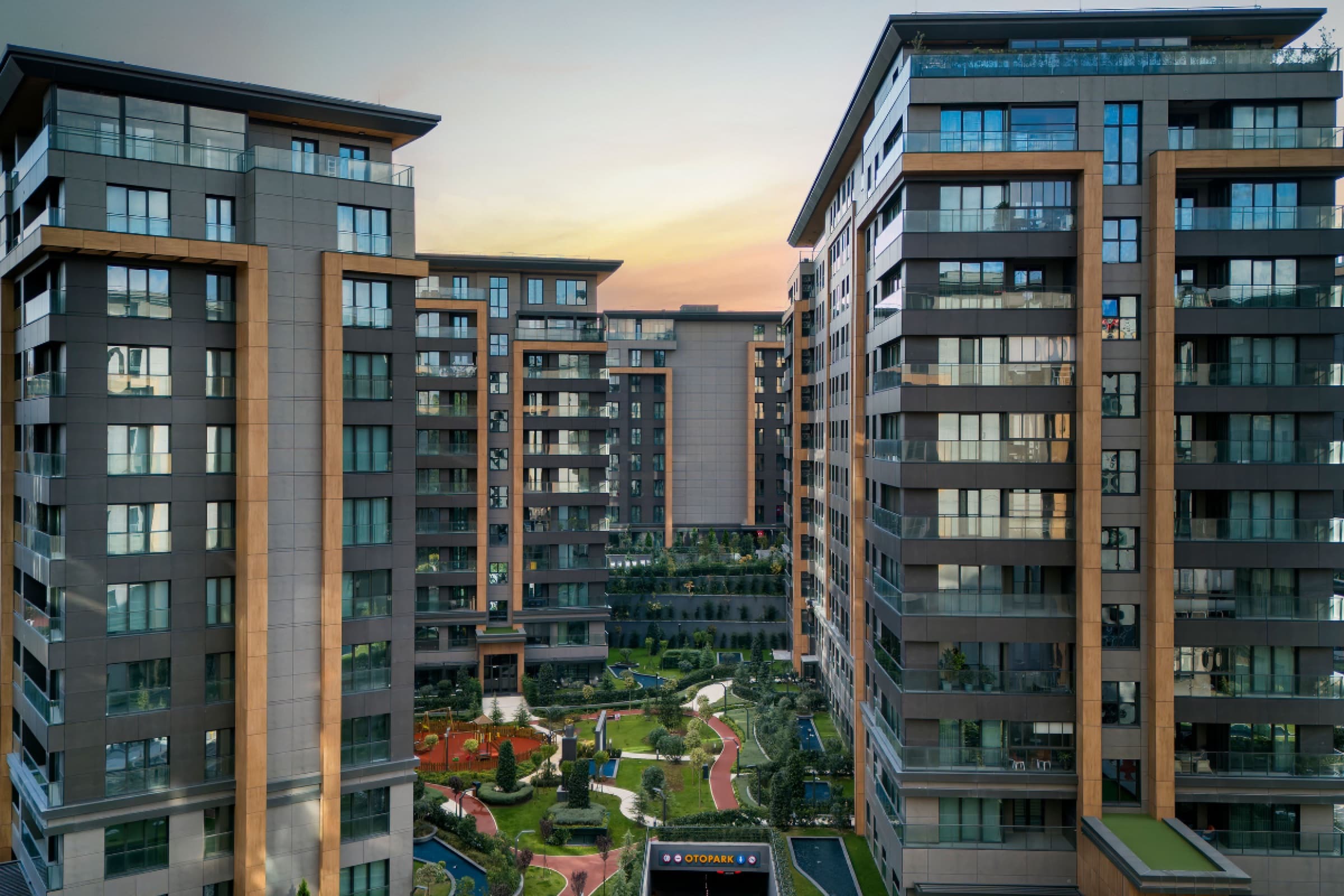 Residential blocks at Çamlıvadi, Kağıthane, Istanbul